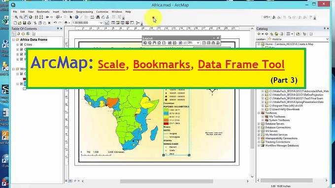 ArcMap: Scale - Bookmarks - Data Frame - Complete ArcGIS Course - Urdu / Hindi - Part 3